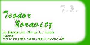 teodor moravitz business card